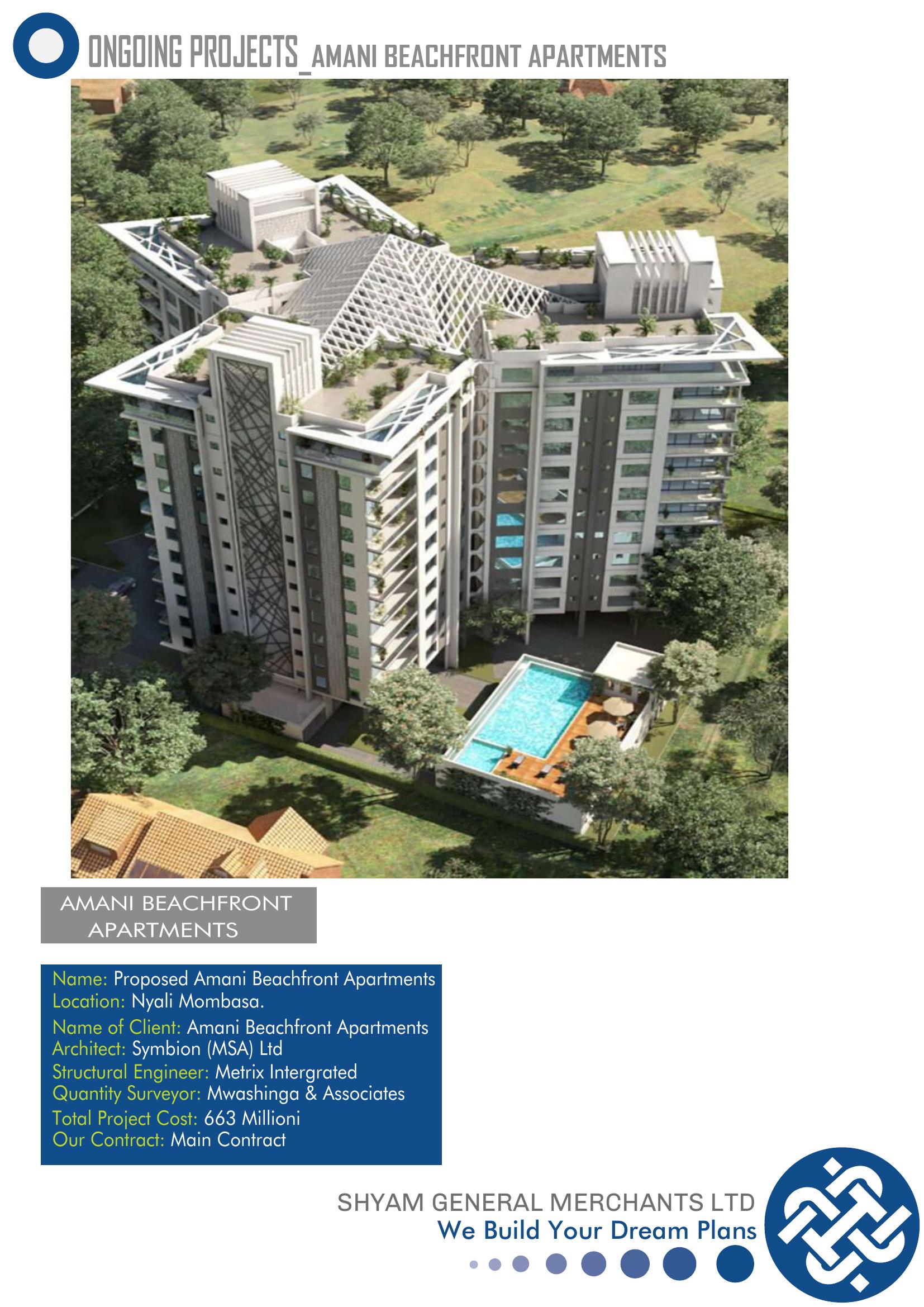 Proposed Amani Beachfront Apartments