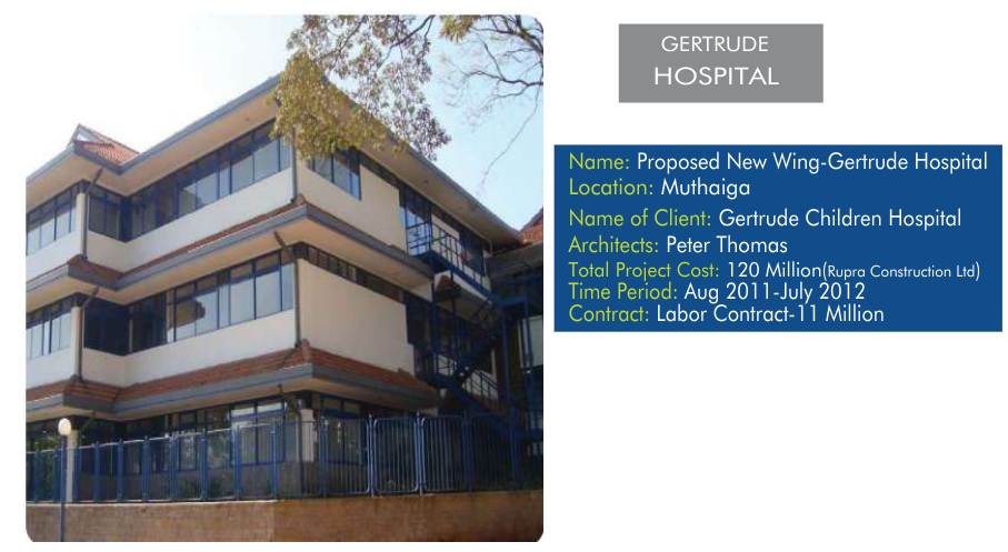 Proposed New Wing-Gertrude Hospital